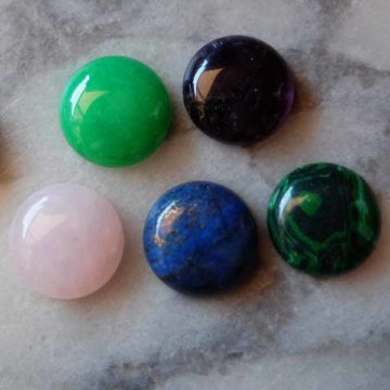 small round cabochons